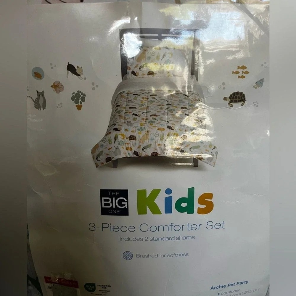 The Big One Kids 3-Piece Comforter Set SZ Full/Queen: Archie Pet Party